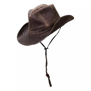 Dorfman-Pacific Boondocks Weathered Cotton Outback Cowboy Hat Size Small